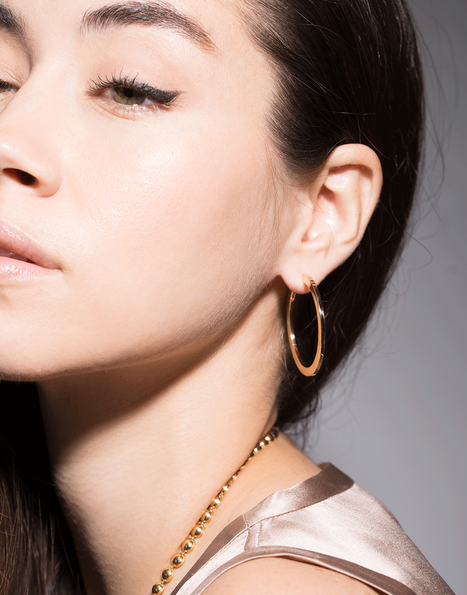 CADAR-Large Plain Hoops-YELLOW GOLD