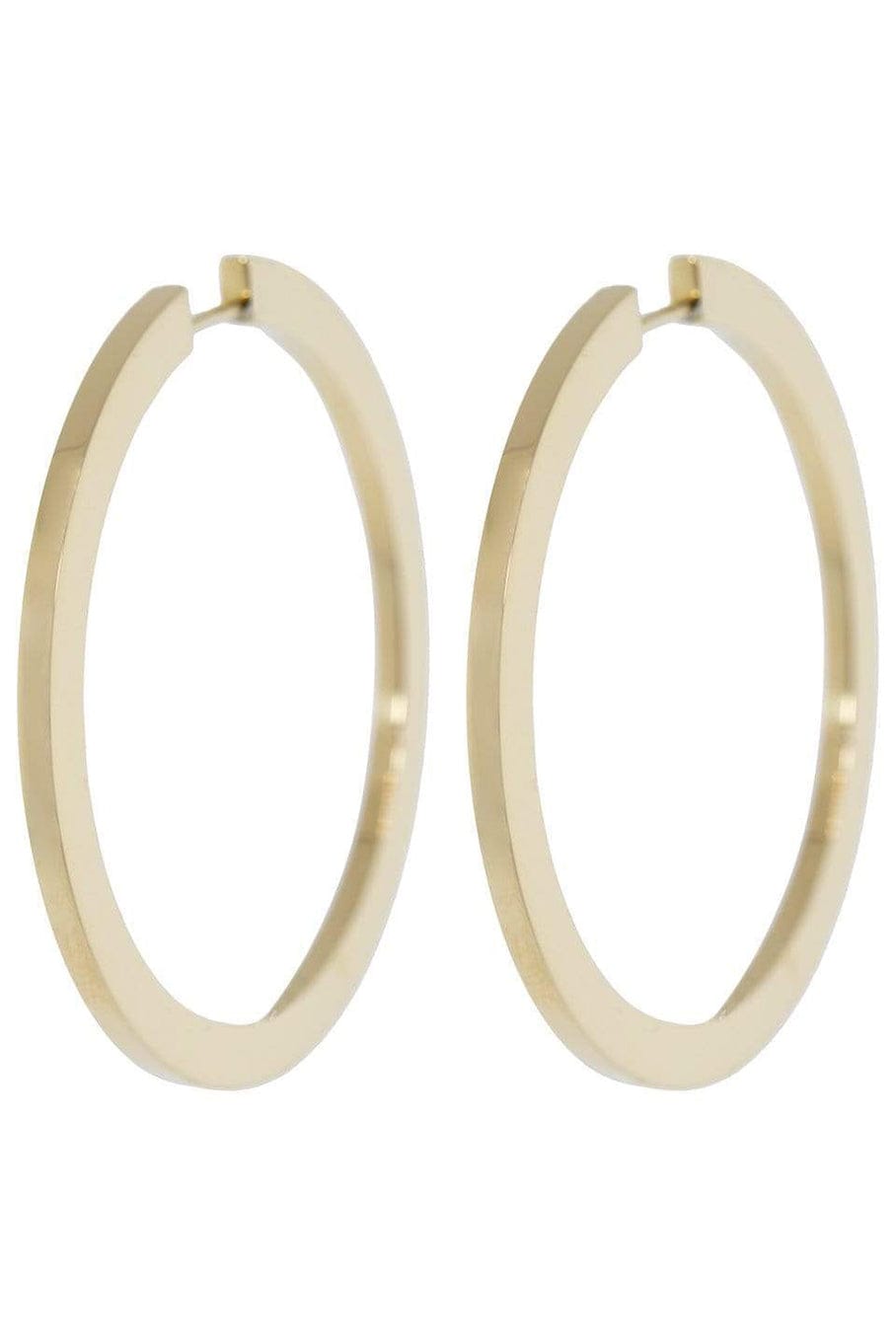 CADAR-Large Plain Hoops-YELLOW GOLD