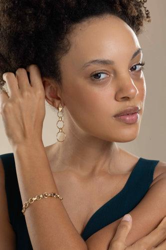 Python Long Drop Earrings-YELLOW GOLD-JEWELRYFINE JEWELEARRING-CADAR