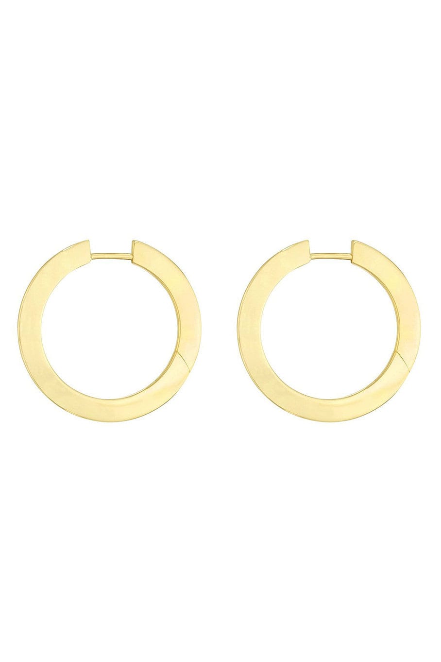 CADAR-Small Plain Gold Hoops-YELLOW GOLD