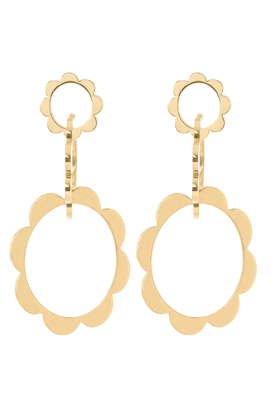 CADAR-Trio Unity Earrings-YELLOW GOLD