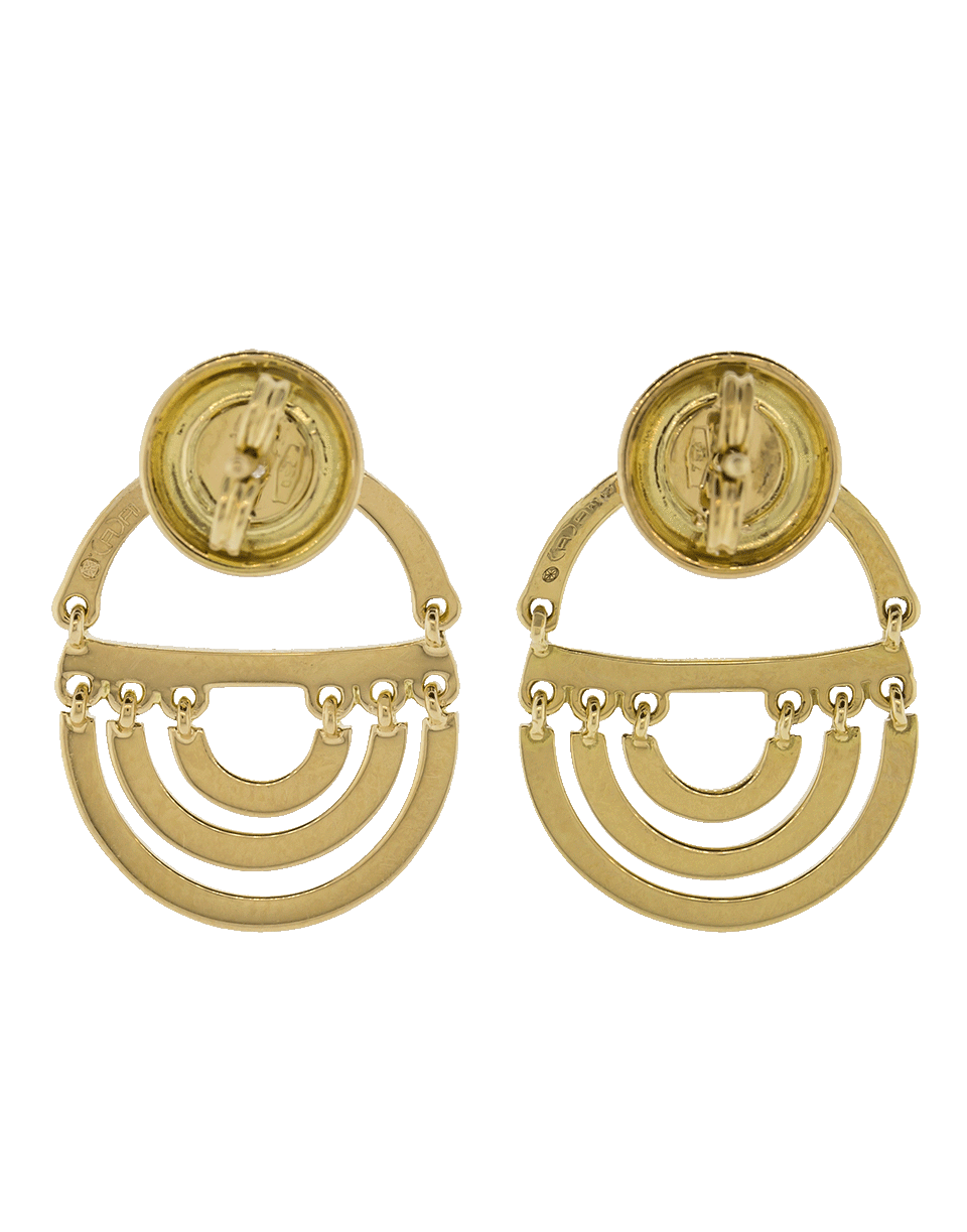 CADAR-Twin Drop Earrings-YELLOW GOLD