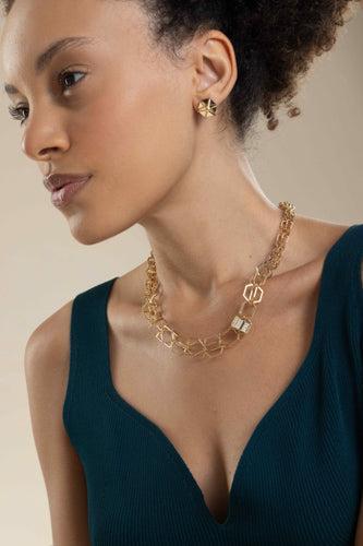 Diamond B Home Graduated Link Necklace-YELLOW GOLD-18-JEWELRYFINE JEWELNECKLACE O-CADAR