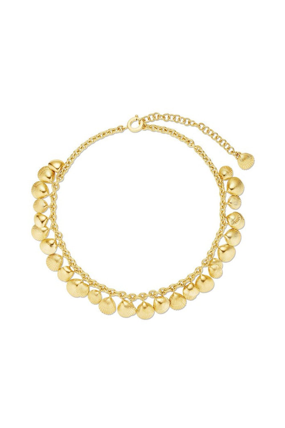 CADAR-Shell Charm Choker Necklace-YELLOW GOLD