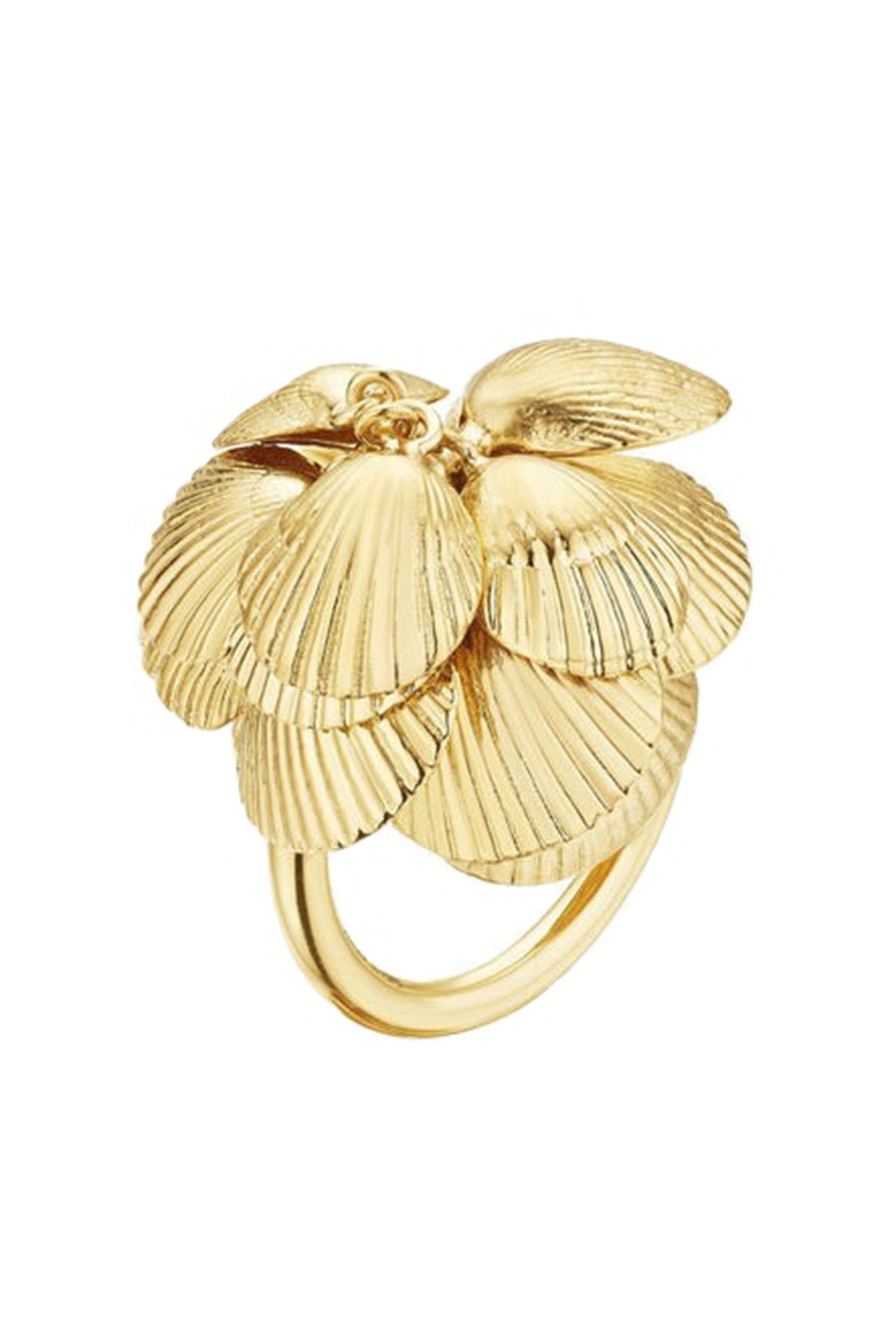 CADAR-Shell Charm Ring-YELLOW GOLD
