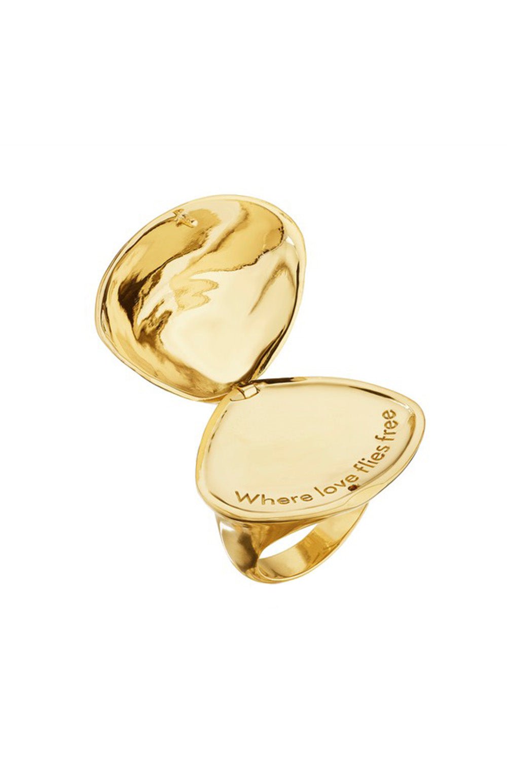 CADAR-Shell Cocktail Ring-YELLOW GOLD