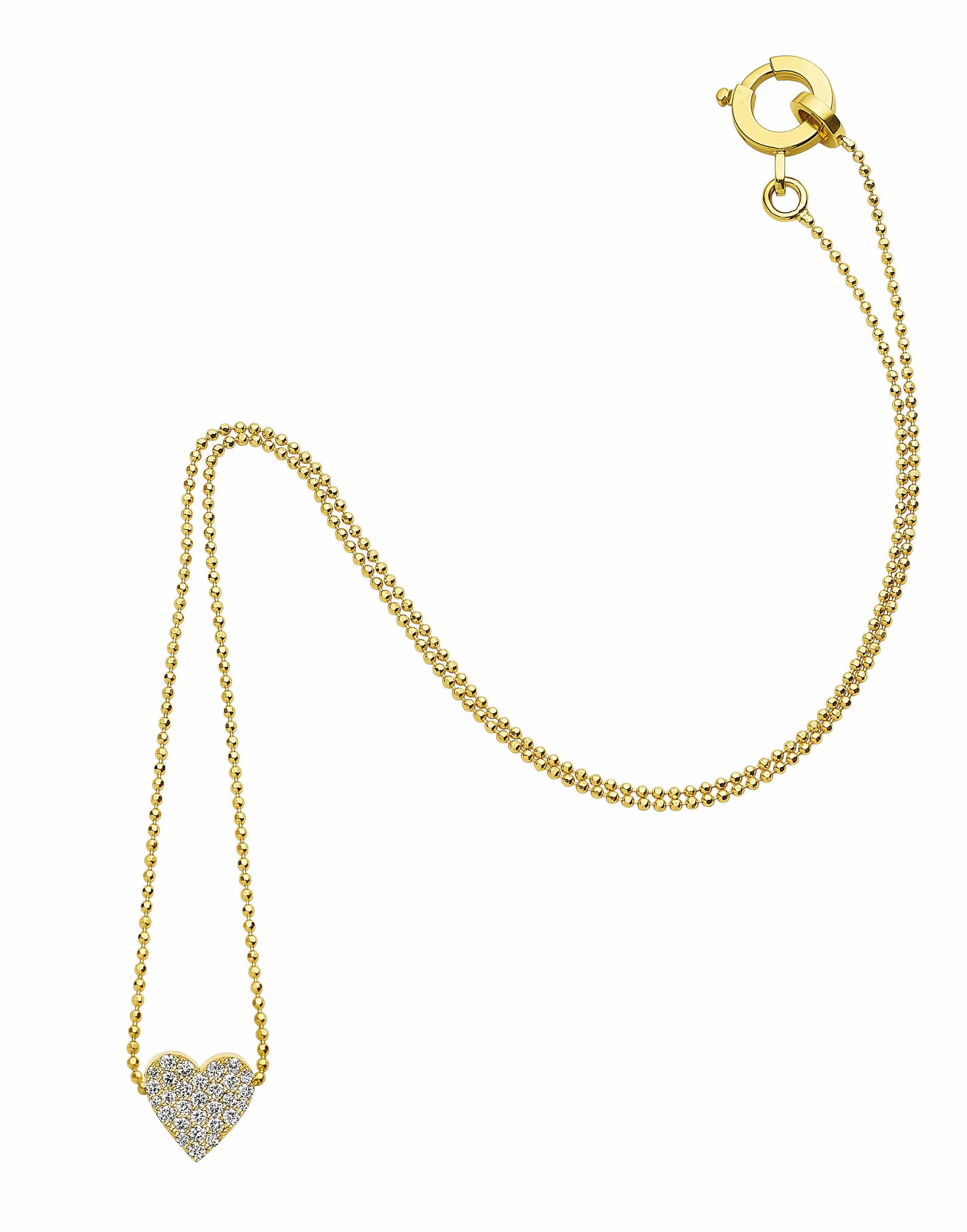 CADAR-Medium Endless Heart Necklace-YELLOW GOLD
