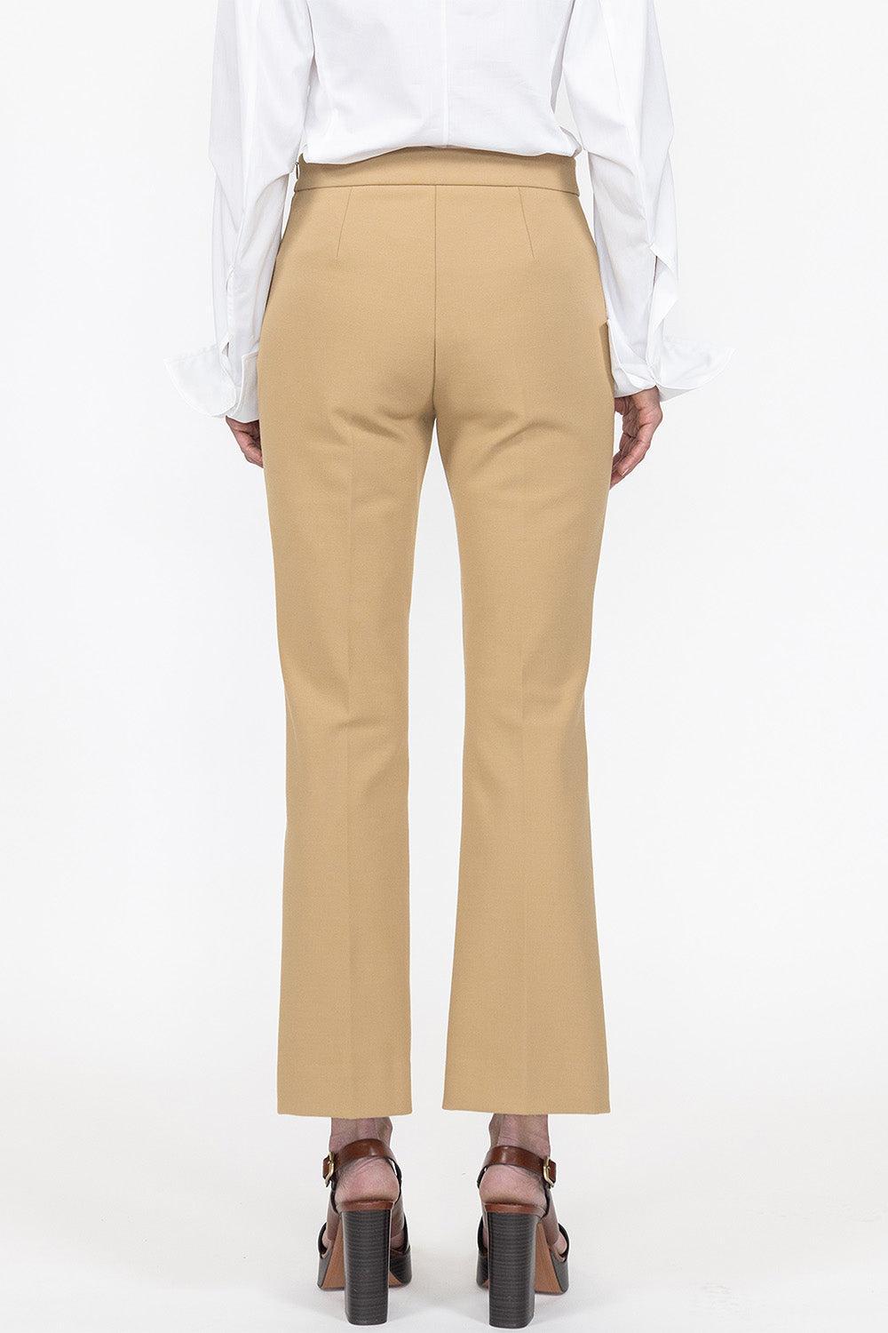Lola Pant - Camel-BROWN-38-CLOTHINGPANTWIDE LEG-CALLAS MILANO