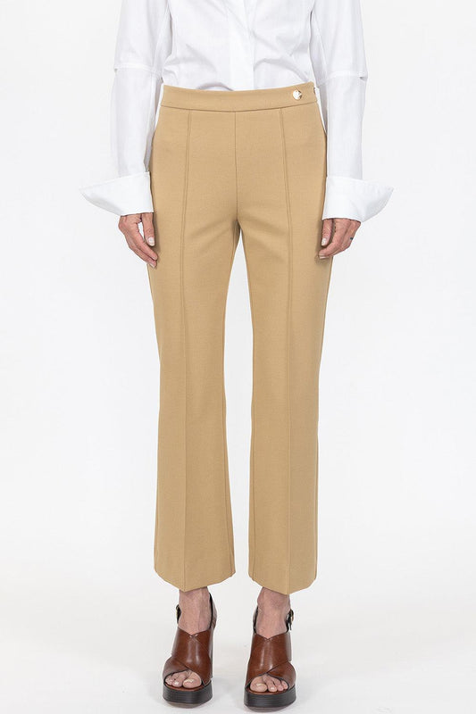 Lola Pant - Camel-BROWN-38-CLOTHINGPANTWIDE LEG-CALLAS MILANO