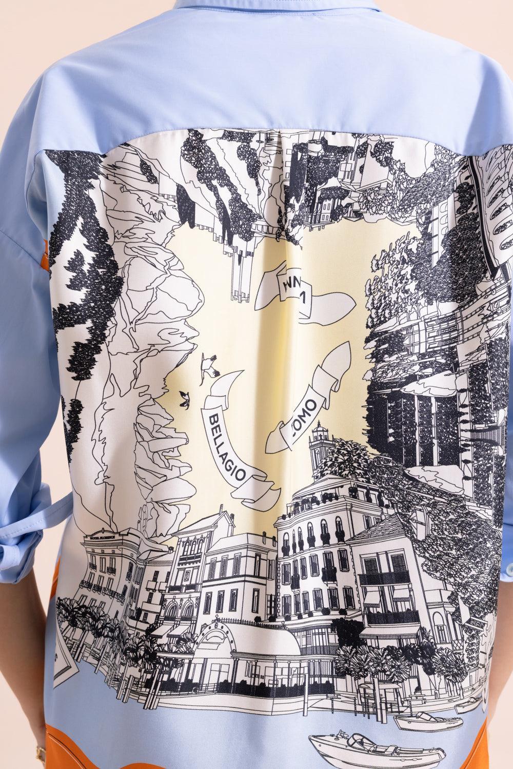 Sirene Shirt - Pale Blue-BLUE-38-CLOTHINGTOPBLOUSE-CALLAS MILANO