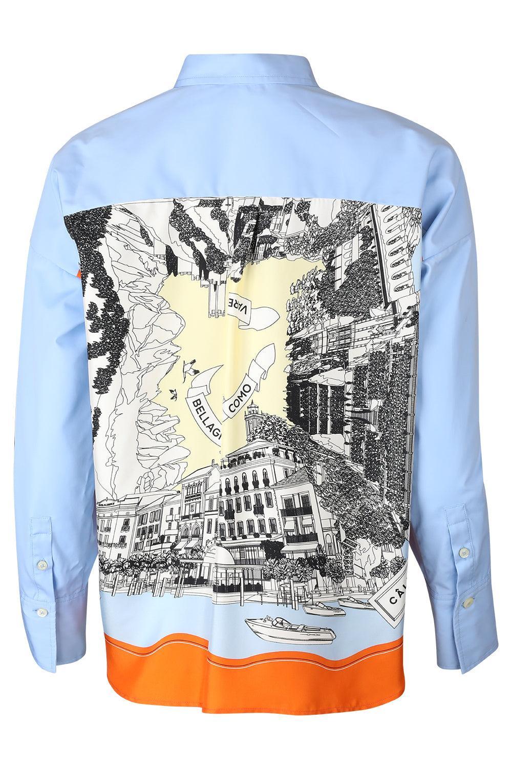 Sirene Shirt - Pale Blue-BLUE-38-CLOTHINGTOPBLOUSE-CALLAS MILANO