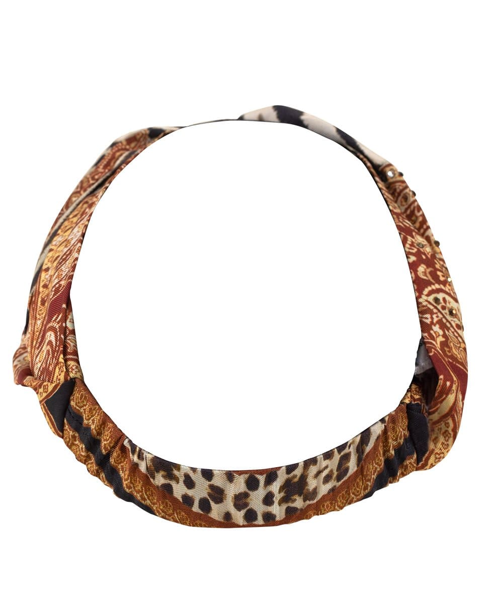 CAMILLA-Wild Fire Woven Twist Headband-WILDFIRE
