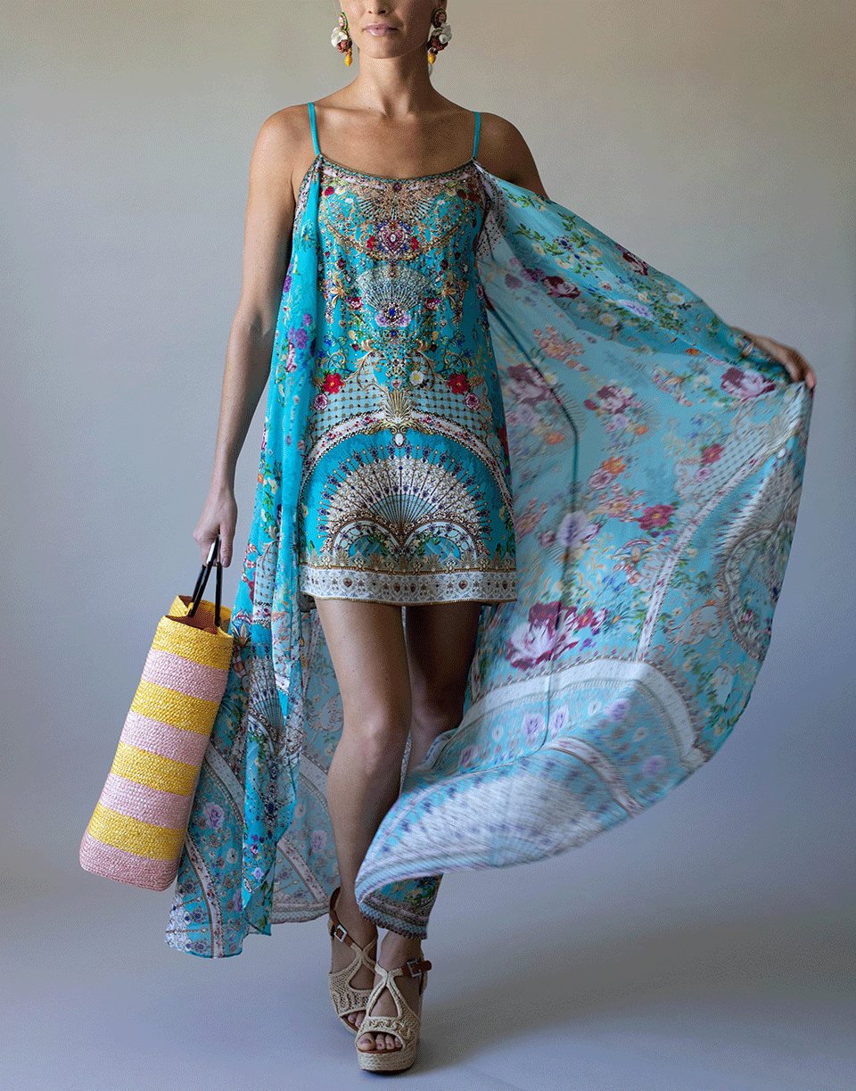 CAMILLA-Sonnet for a Satine Long Overlay Mini Dress-