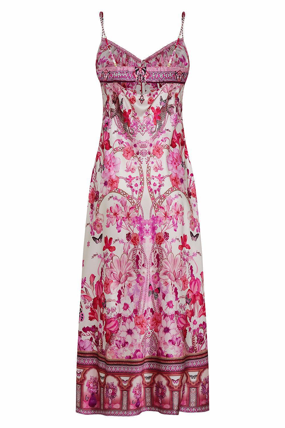 GATHERED BODICE BIAS DRESS-BOTANOVL-XS-CLOTHINGDRESSCASUAL-CAMILLA