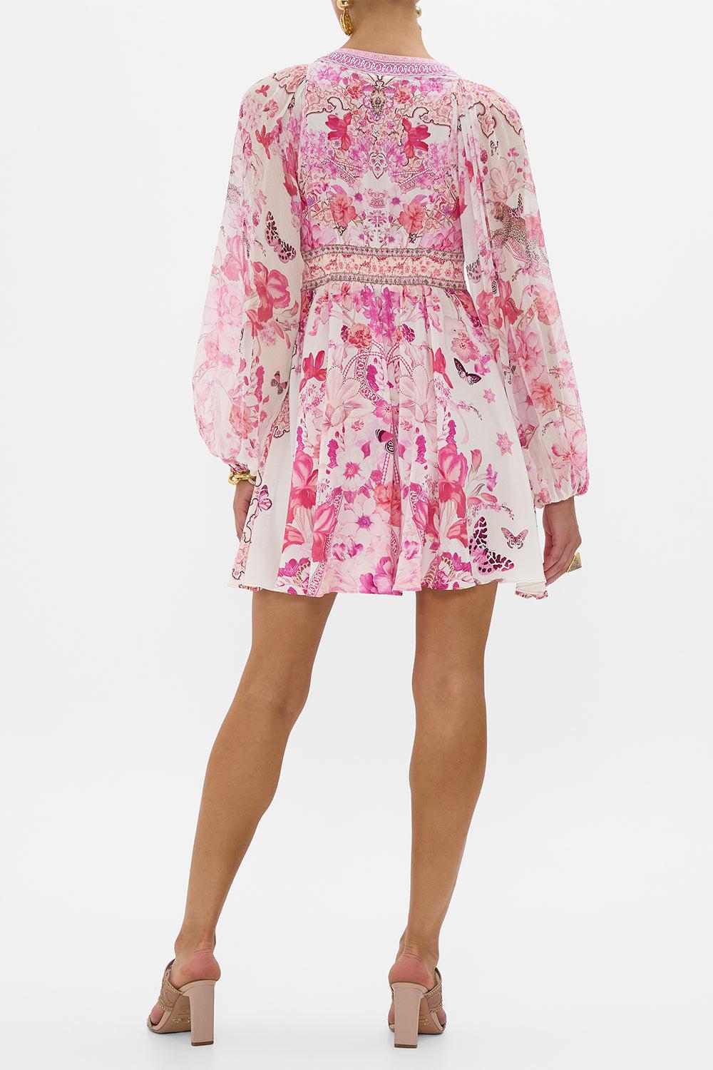 LACE UP FRONT SHORT DRESS-BOTANOVL-XS-CLOTHINGDRESSCASUAL-CAMILLA