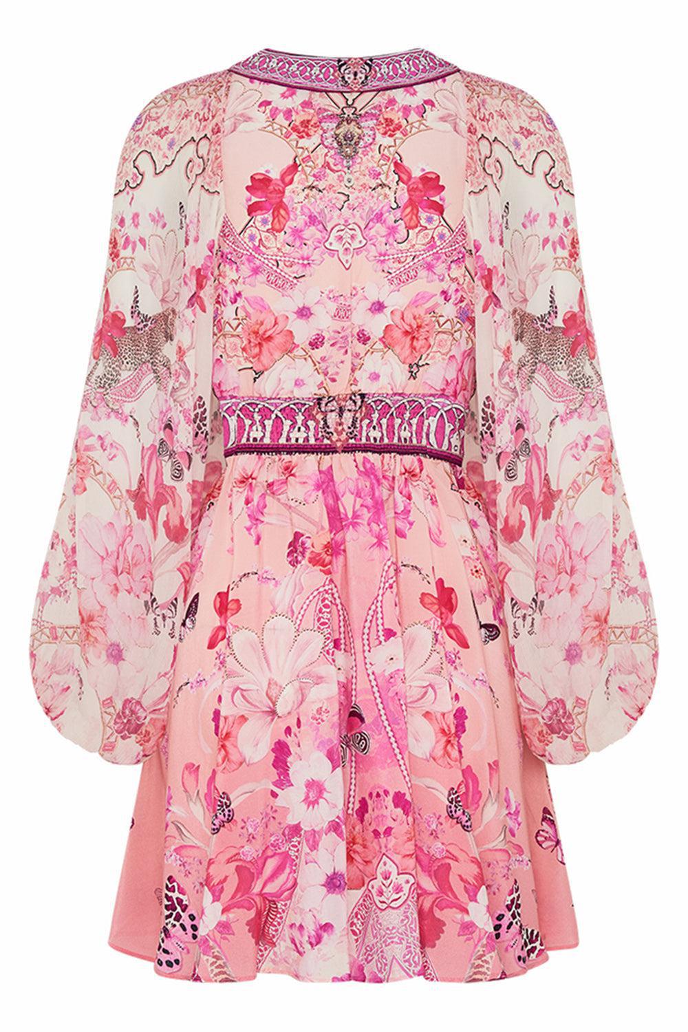 LACE UP FRONT SHORT DRESS-BOTANOVL-XS-CLOTHINGDRESSCASUAL-CAMILLA