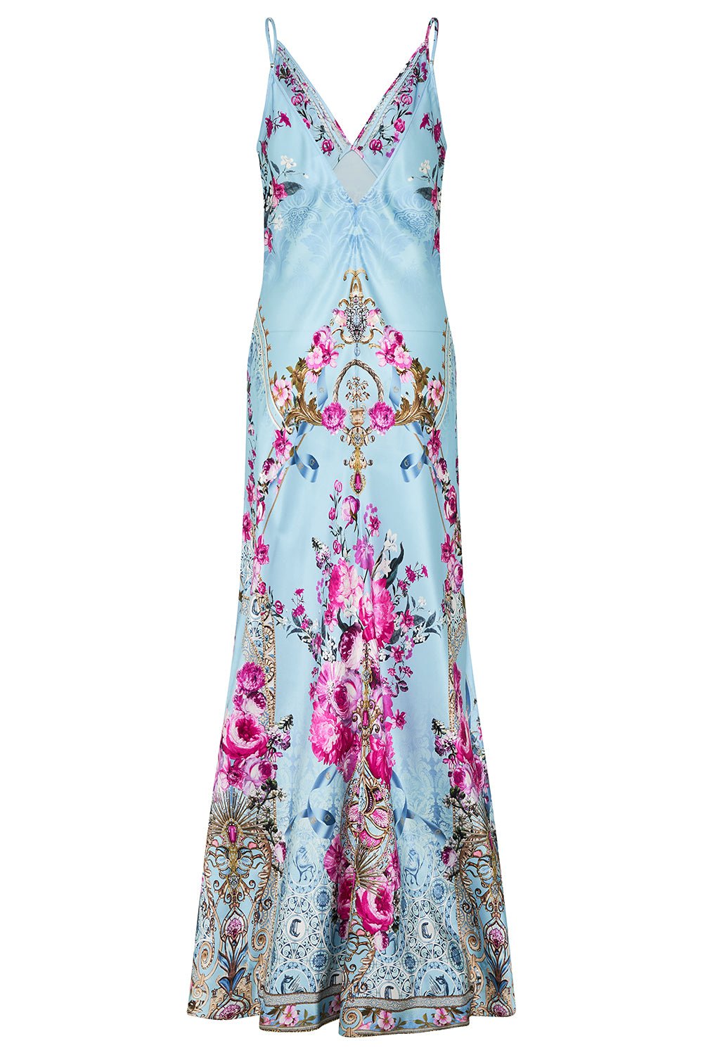 CAMILLA-Long Bias Slip Dress-