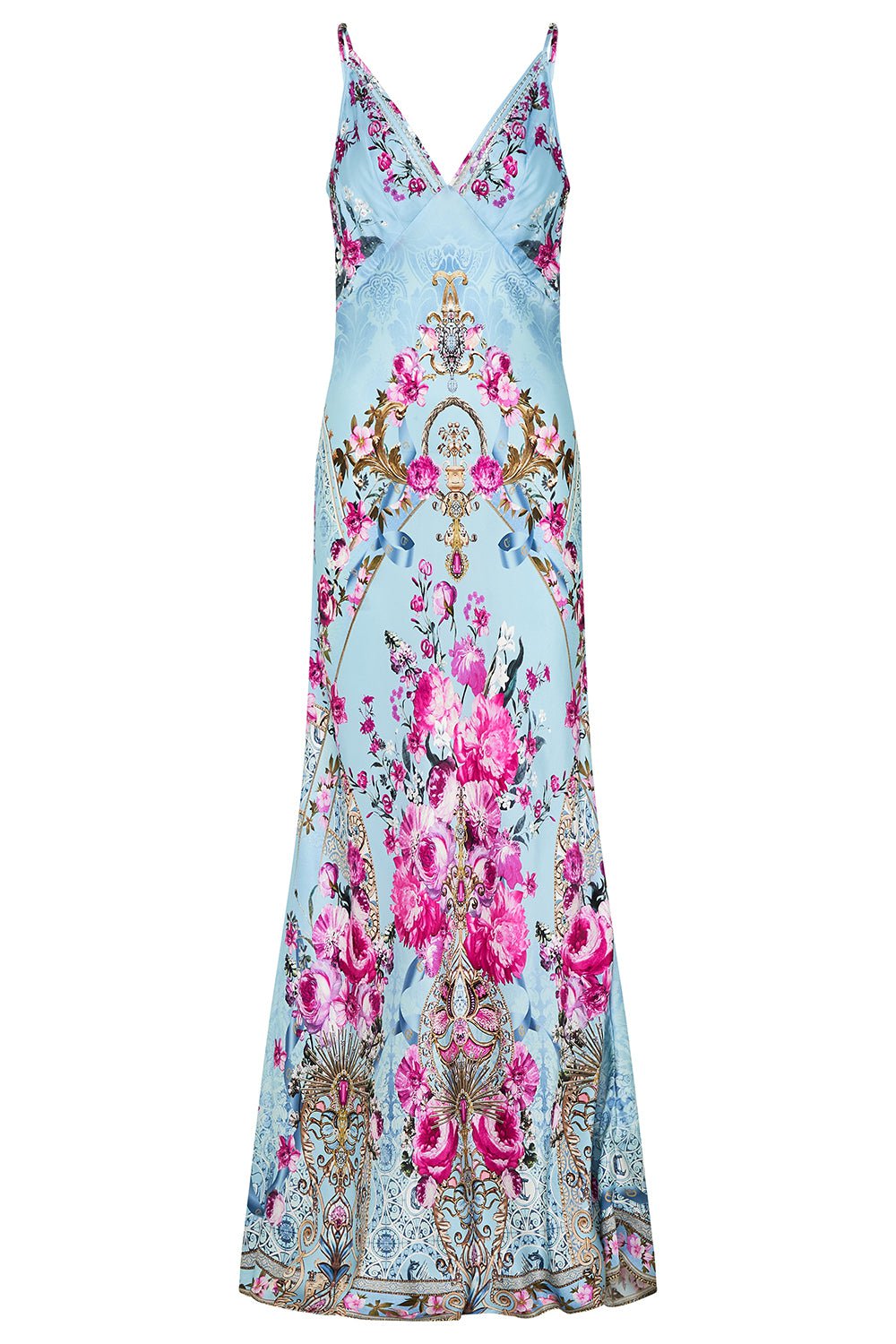 CAMILLA-Long Bias Slip Dress-