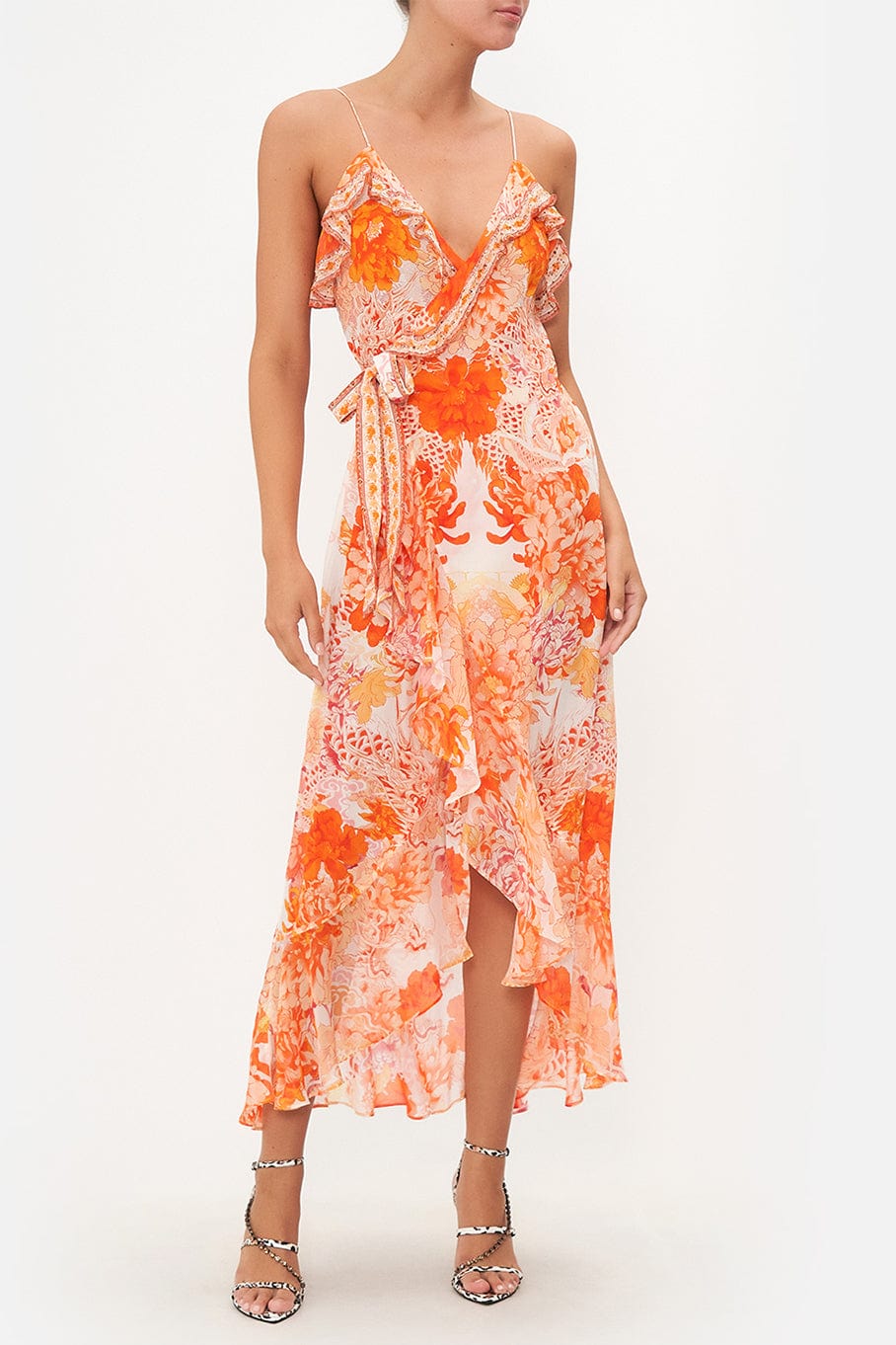 CAMILLA-Frill Wrap Dress-