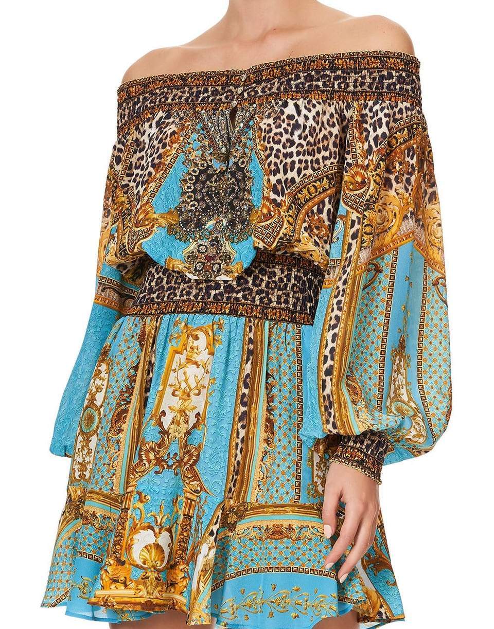 CAMILLA-Off Shoulder Short Dress-