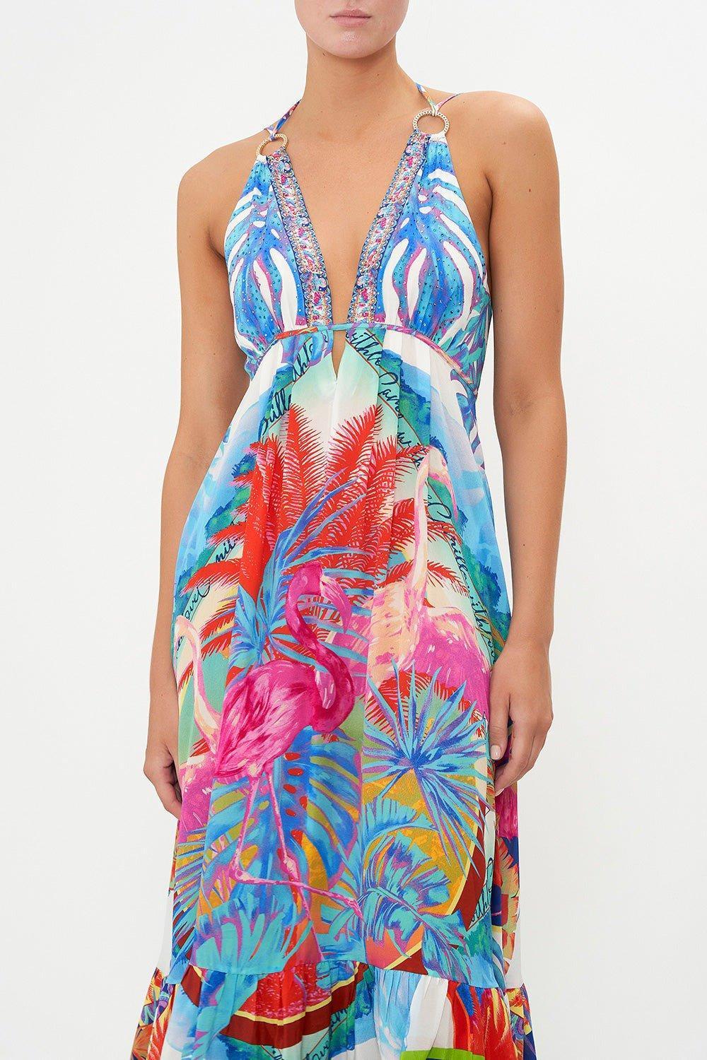 CAMILLA-Tiered Dress W/ Hardware-