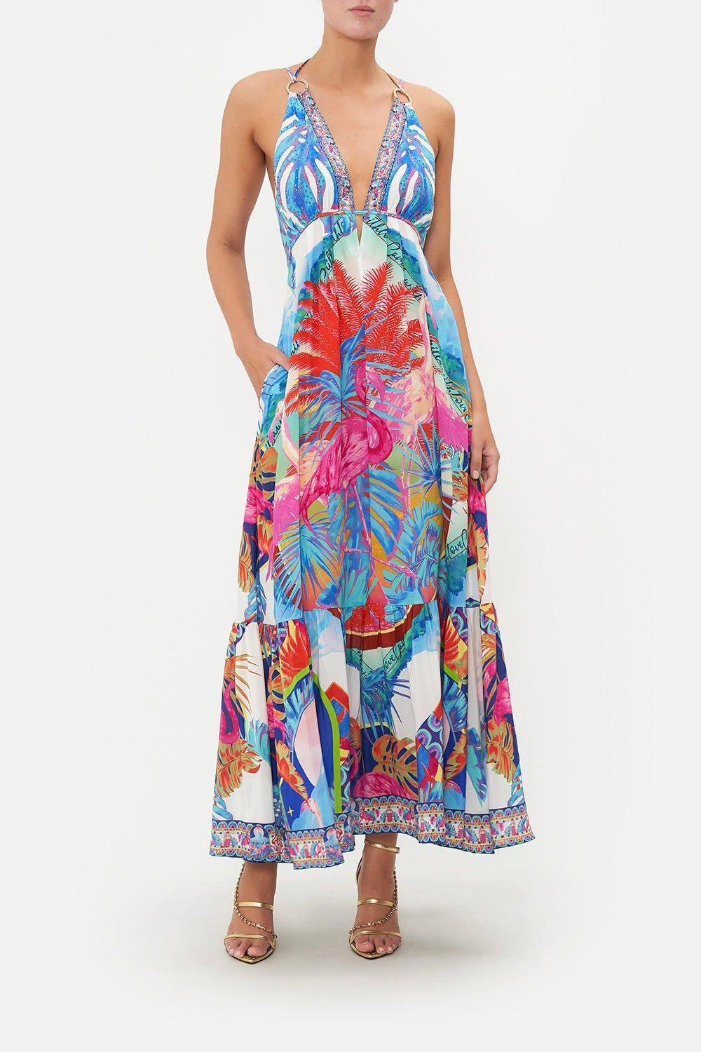 CAMILLA-Tiered Dress W/ Hardware-