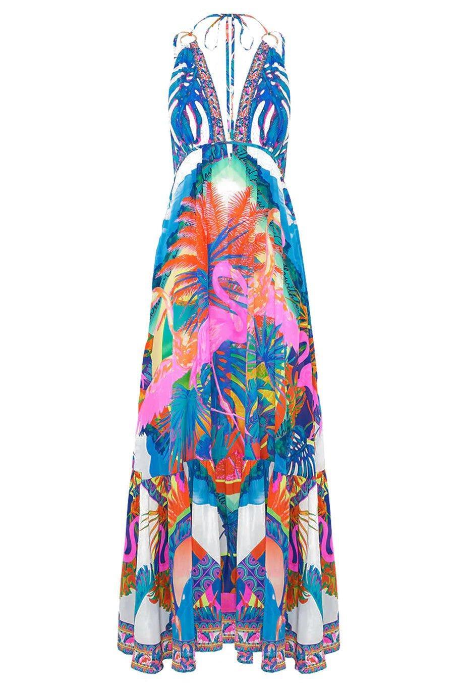 CAMILLA-Tiered Dress W/ Hardware-