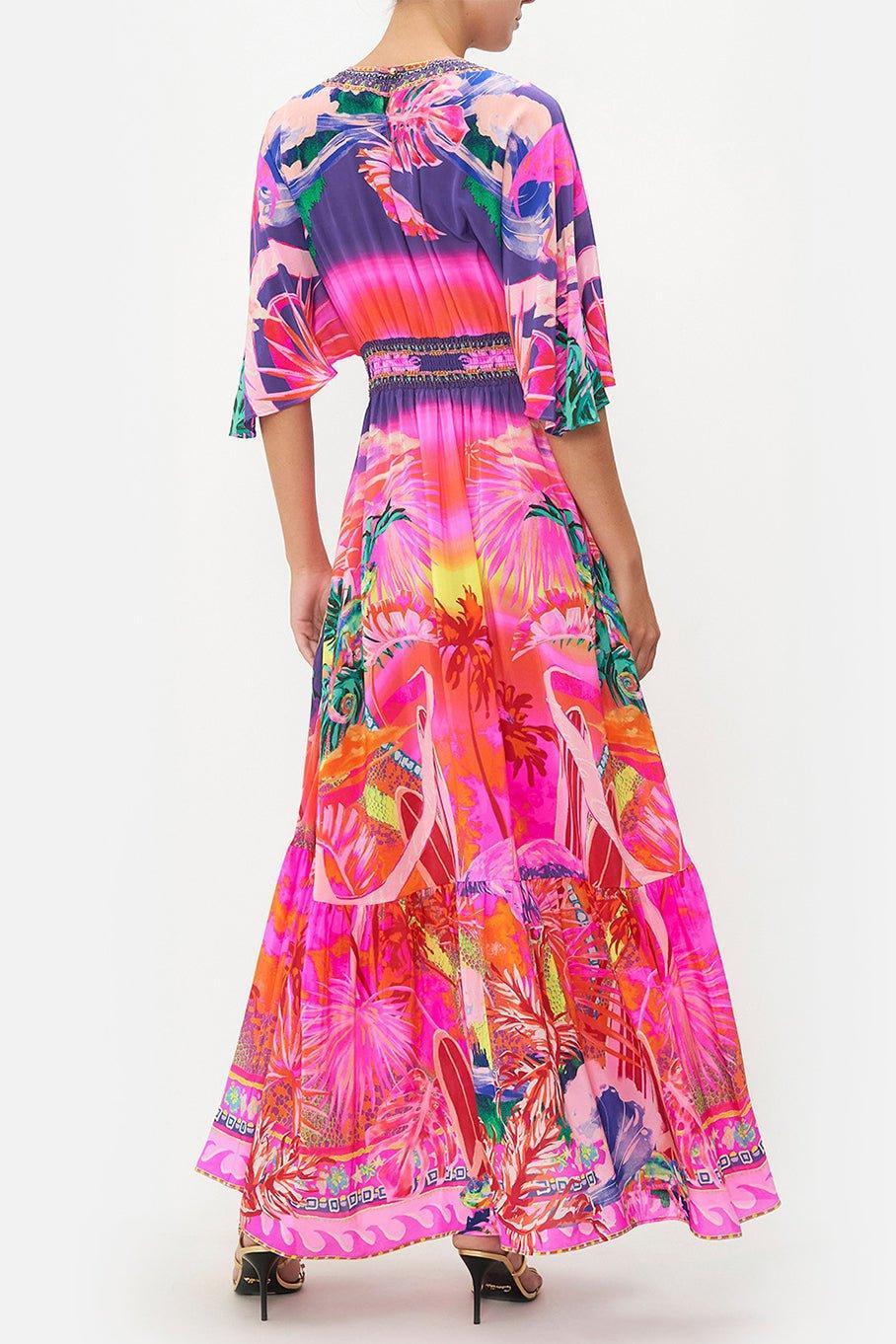 CAMILLA-Hi Waisted Ruffle Hem Dress-
