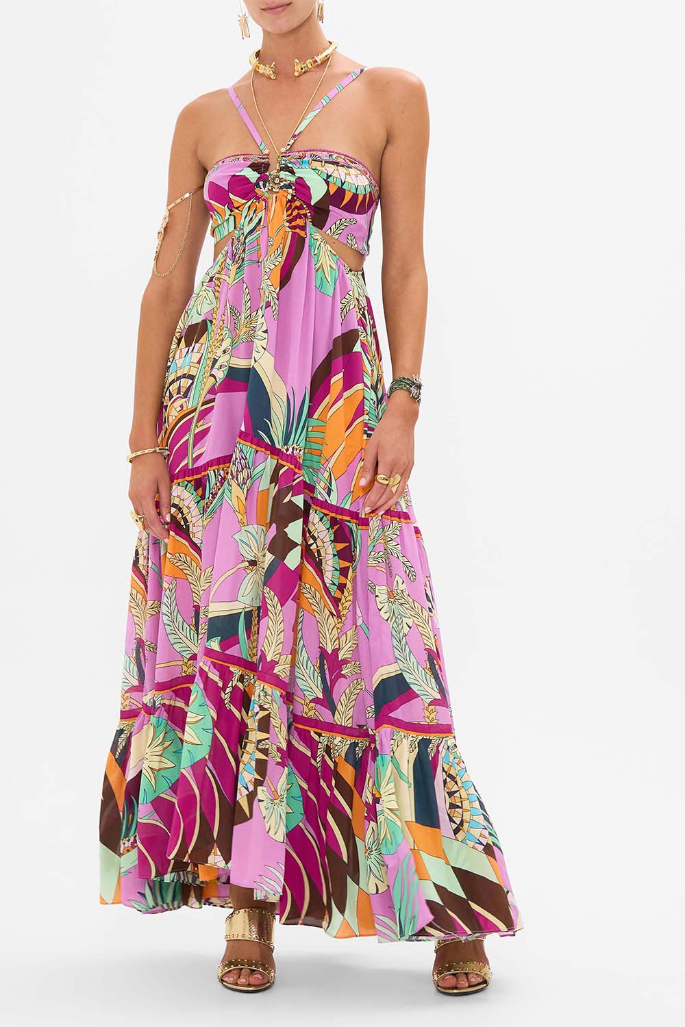 CAMILLA-Sleeveless Cut Out Dress-