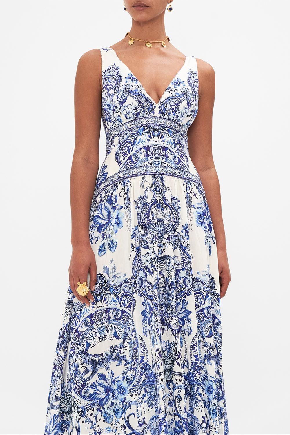 CAMILLA-Tie Shoulder Dress-