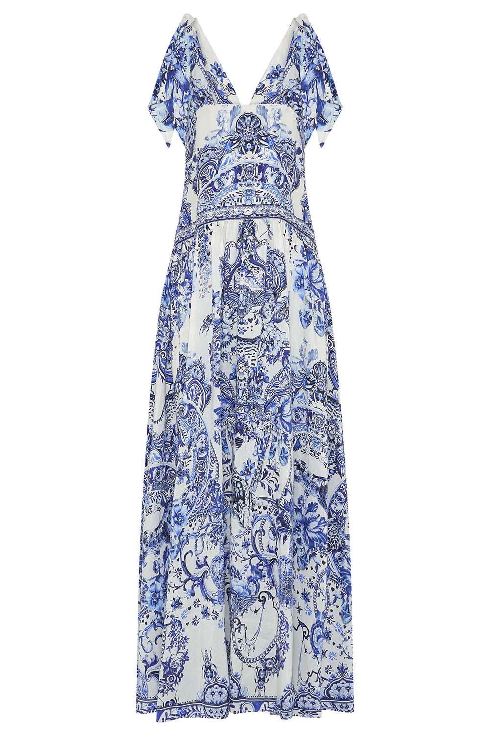 CAMILLA-Tie Shoulder Dress-