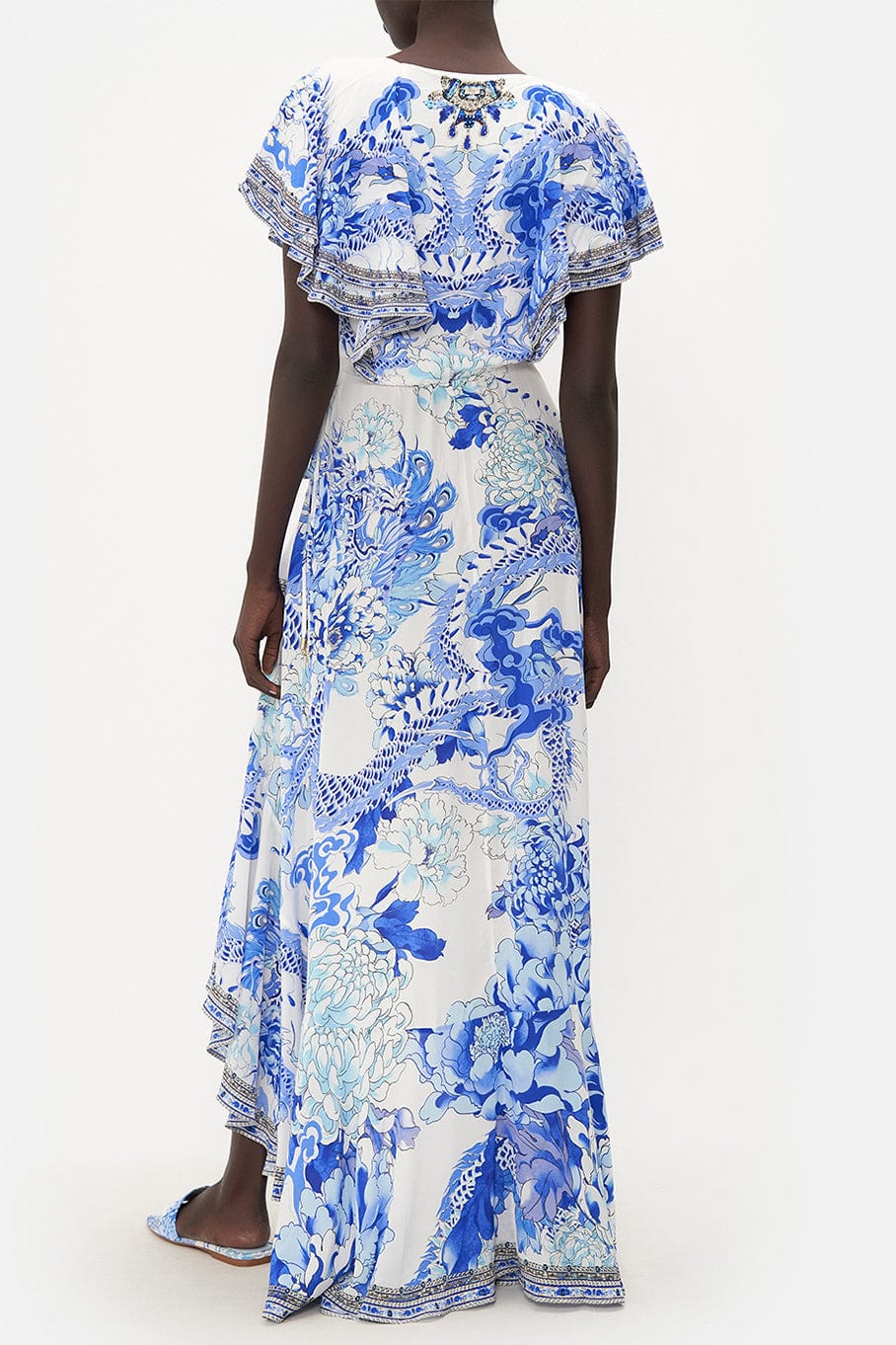 CAMILLA-Long Frill Sleeve Dress-
