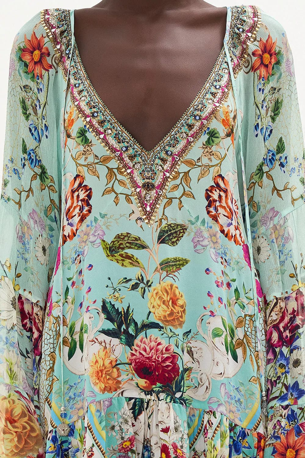 CAMILLA-A-Line Gathered Panel Dress-