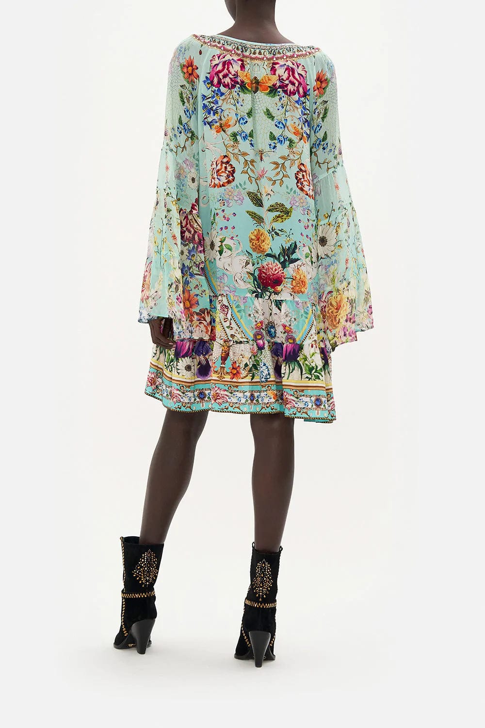 CAMILLA-A-Line Gathered Panel Dress-