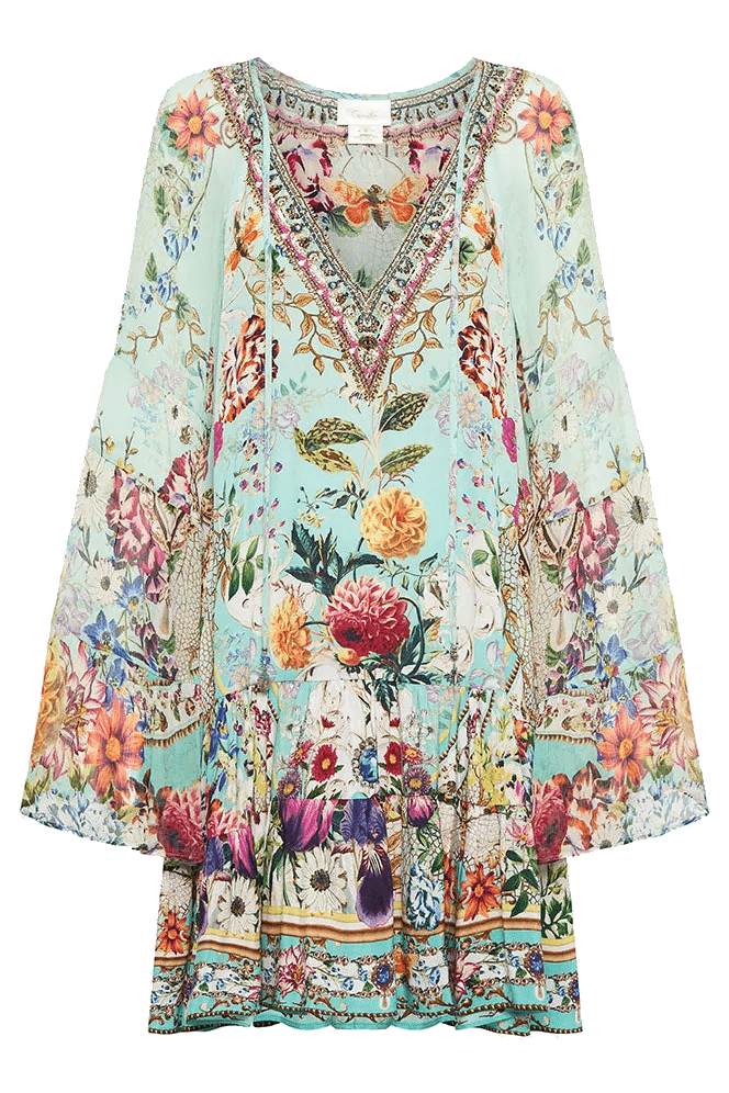 CAMILLA-A-Line Gathered Panel Dress-