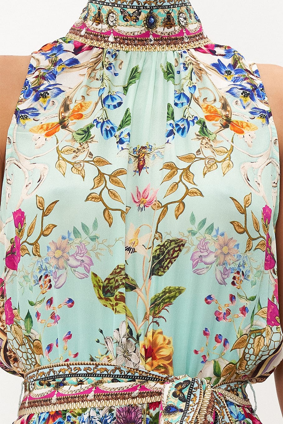 CAMILLA-Necktie Dress With Elasticated Waist-