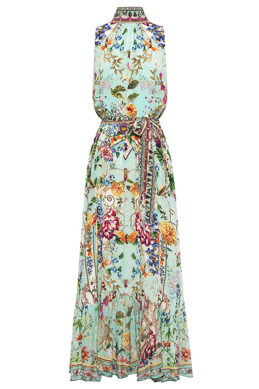CAMILLA-Necktie Dress With Elasticated Waist-