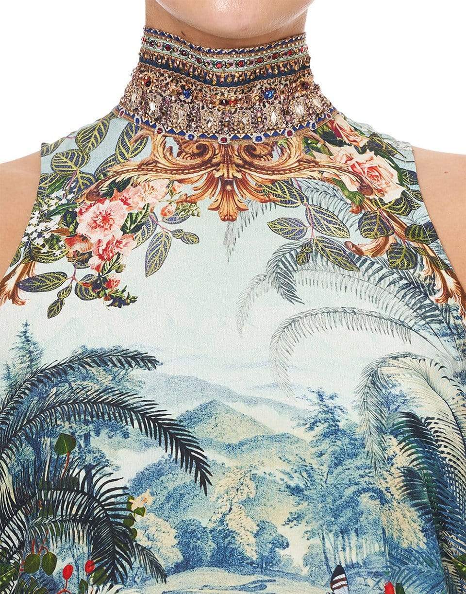CAMILLA-Back Neck Tie Short Dress-