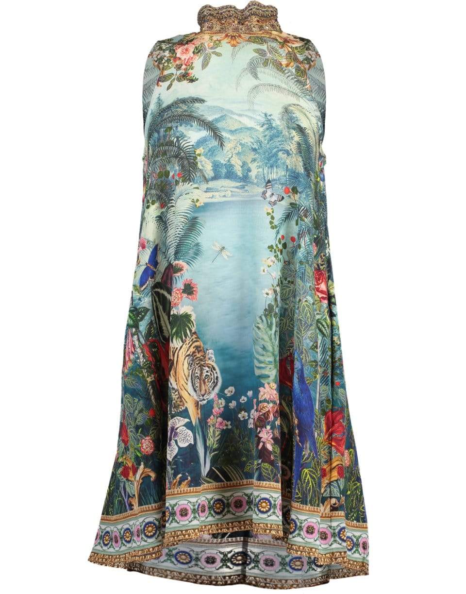 CAMILLA-Back Neck Tie Short Dress-