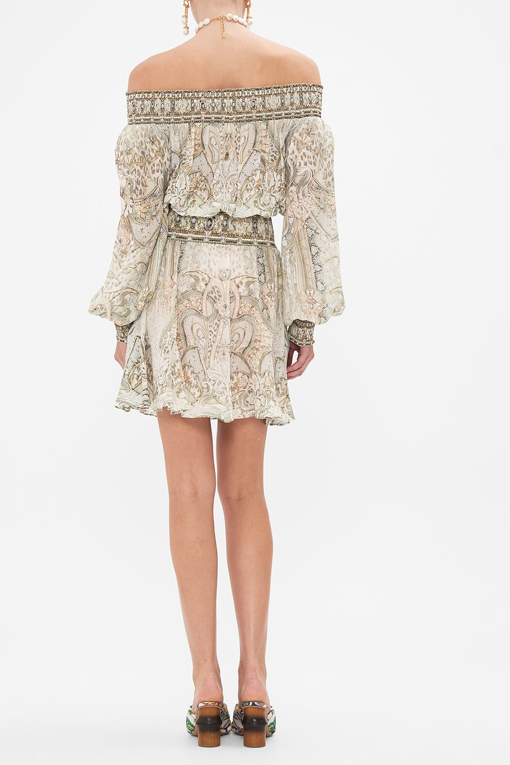 CAMILLA-Off Shoulder Short Dress-
