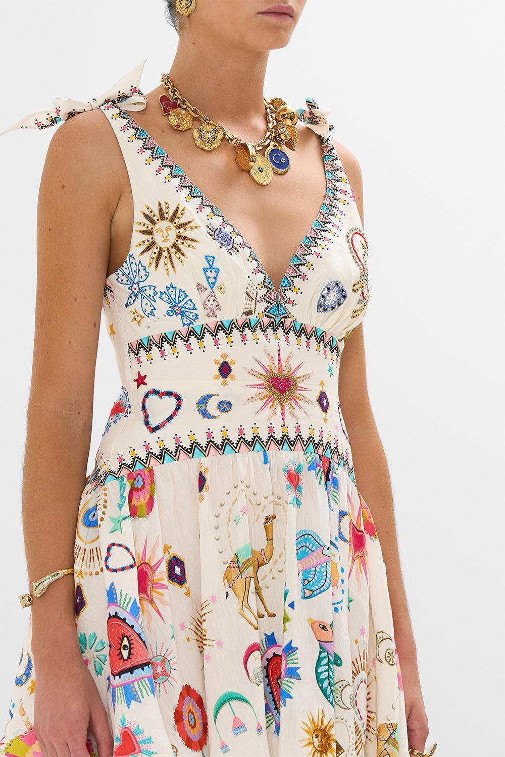 Tie Shoulder Short Dress-LIVINCOL-XS-CLOTHINGDRESSCASUAL-CAMILLA