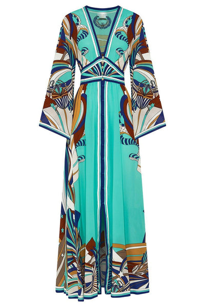 knee length dresses for ladies Serendipity Kimono Sleeve Maxi Dress Natural/Taupe / S main image 0