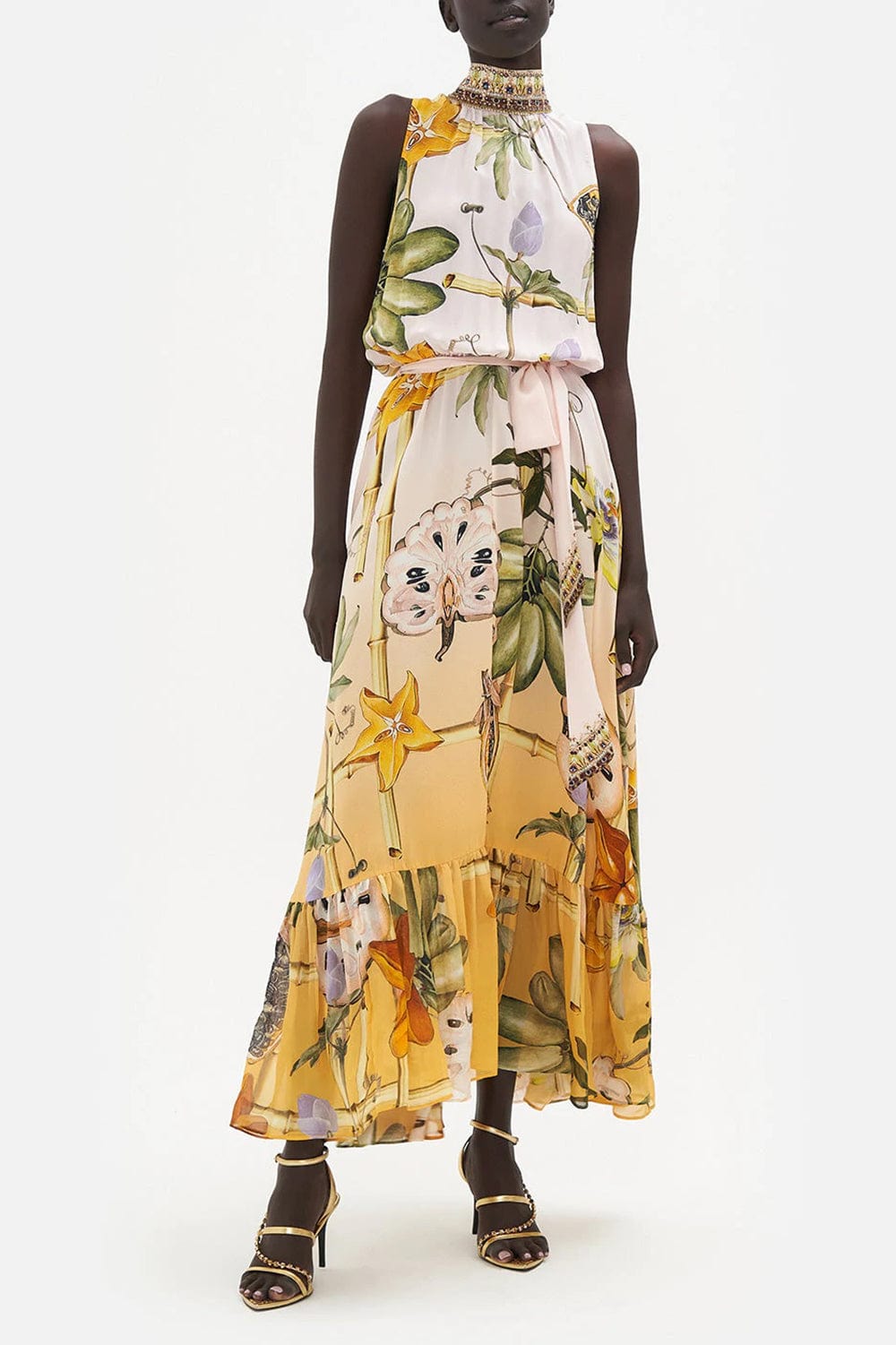 CAMILLA-Halter Neck Maxi Dress-