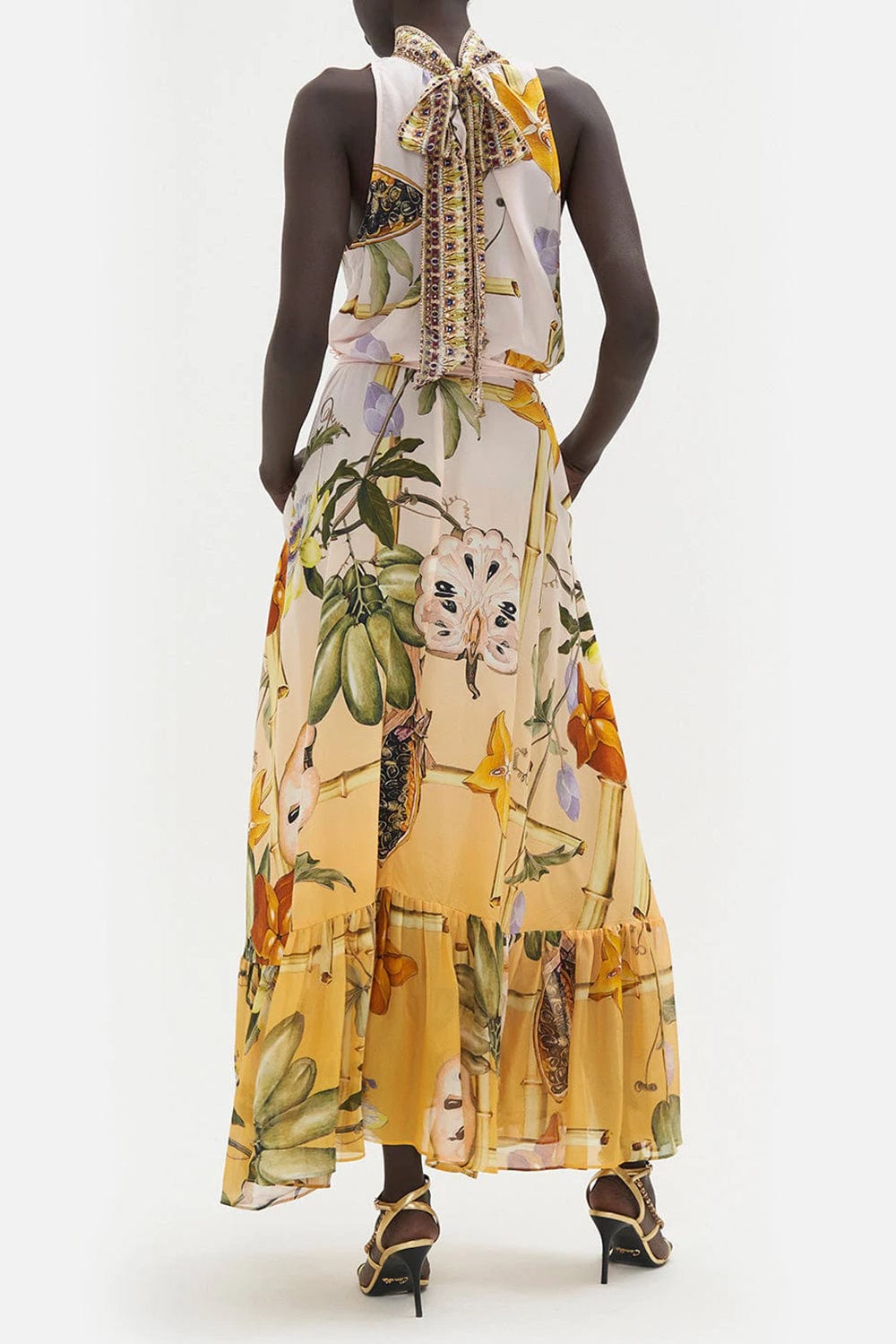 CAMILLA-Halter Neck Maxi Dress-