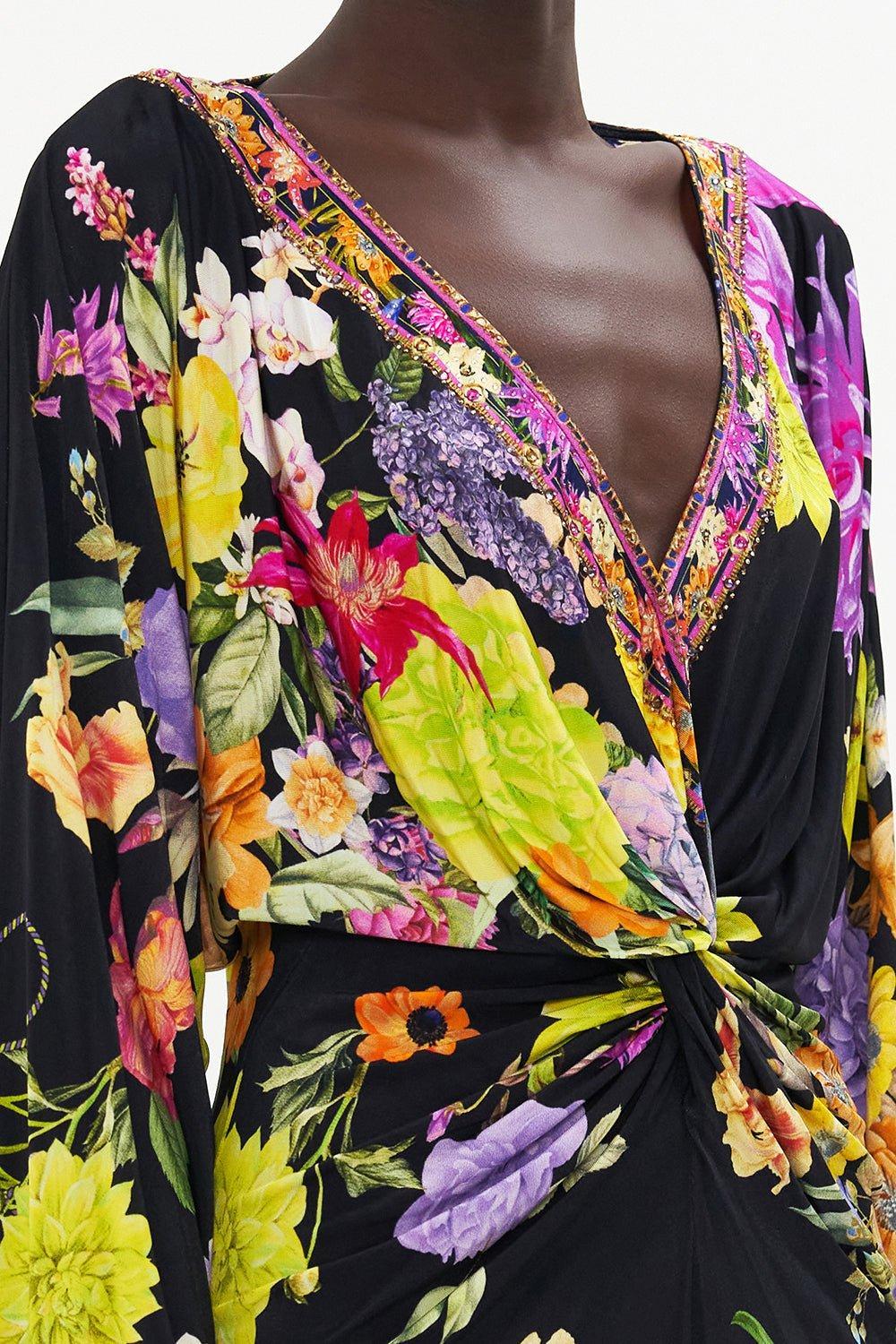 CAMILLA-Twist Front Mini Dress-