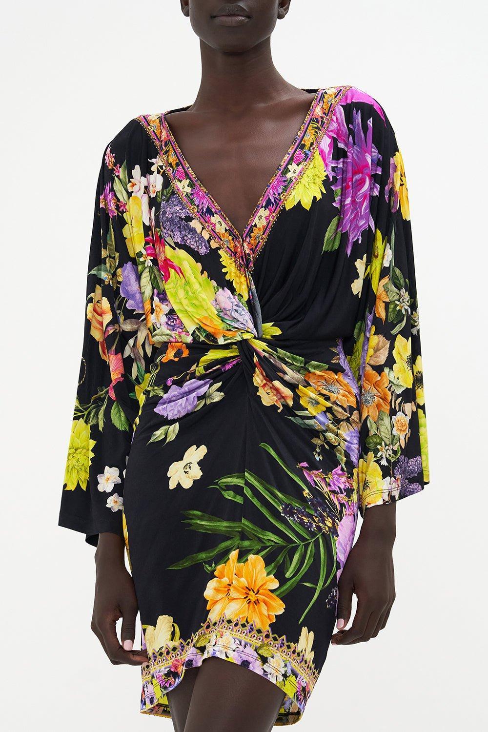 CAMILLA-Twist Front Mini Dress-