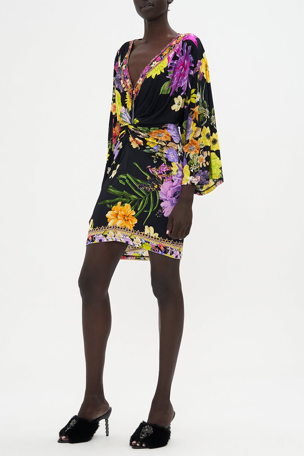 CAMILLA-Twist Front Mini Dress-