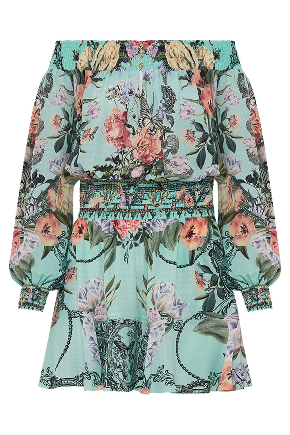 CAMILLA-Off Shoulder Short Dress-