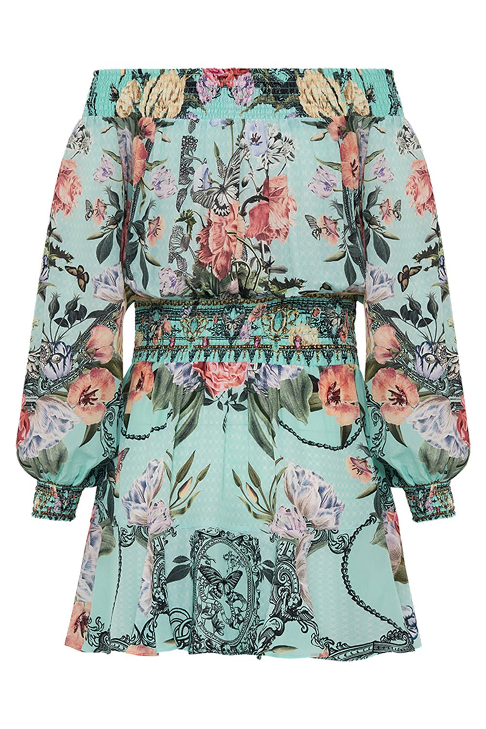 CAMILLA-Off Shoulder Short Dress-