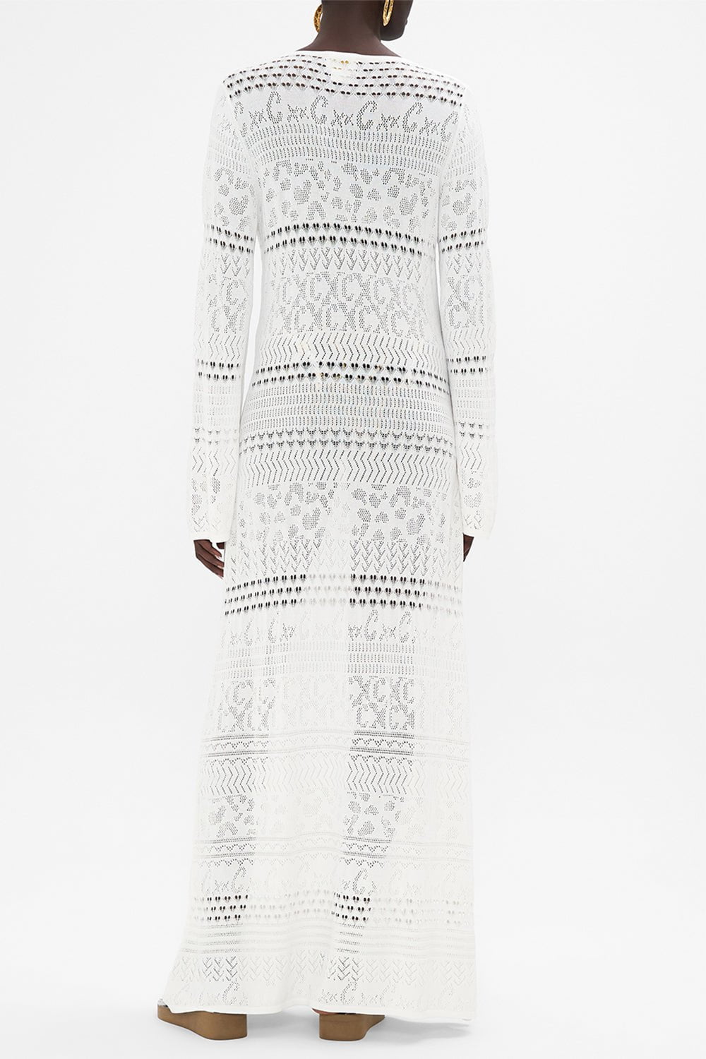 CAMILLA-Lace Front Pointelle Dress-